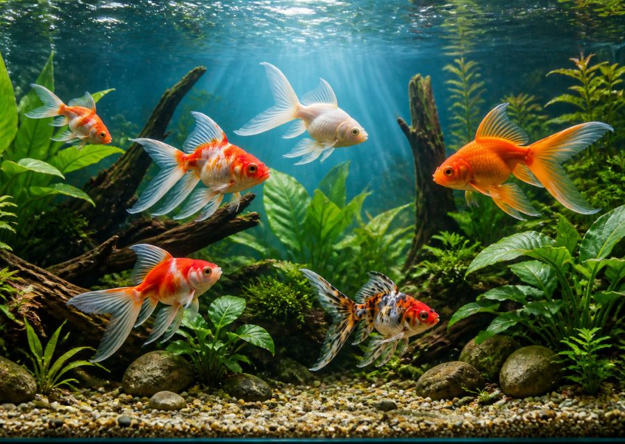 Le voile de Chine : informations sur ces poissons rouges