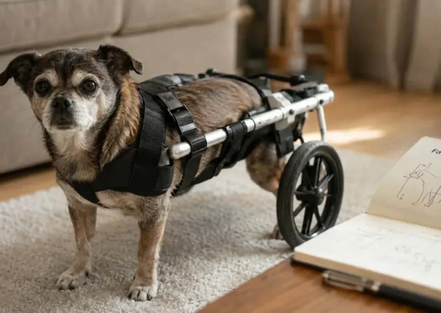 Fauteuil roulant pour chien : choisir un chariot adapté au poids et au train arrière