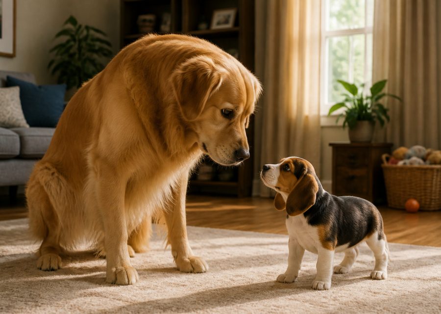 Mon chien grogne sur le nouveau chiot : comprendre et agir