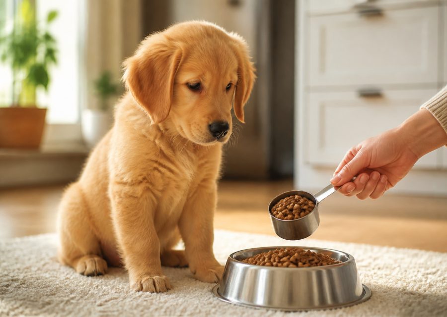Quantité de croquettes pour chiot : bien la calculer
